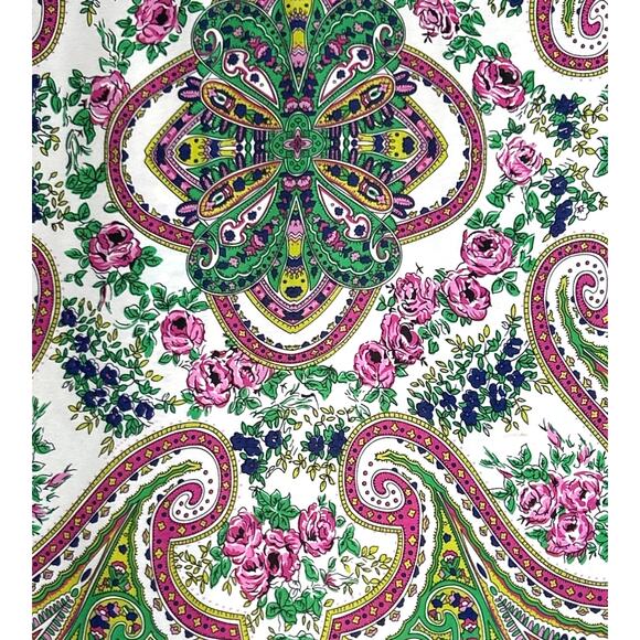 Dalia Collection Women’s Small Green White Sleeveless Lightweight Boho Blouse - Picture 4 of 6